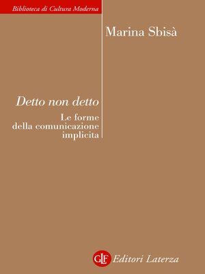 cover image of Detto non detto